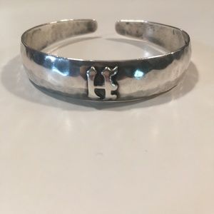 Beautiful 925 Sterling Silver Cuff With H Intial